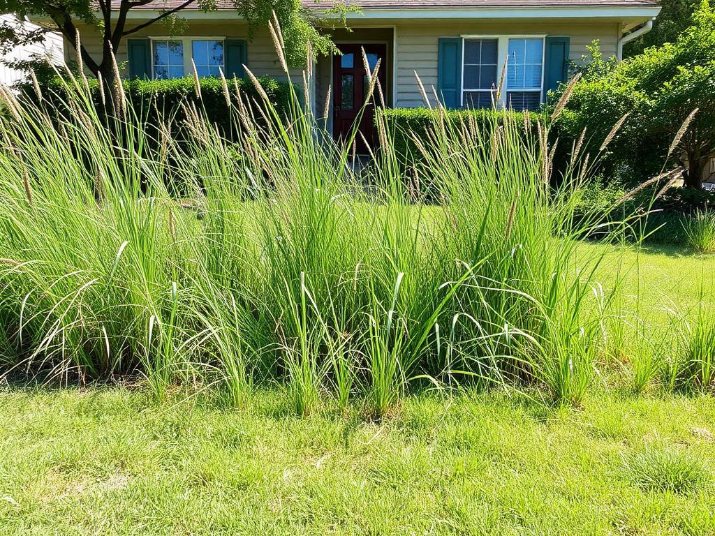 Lawn mowing before